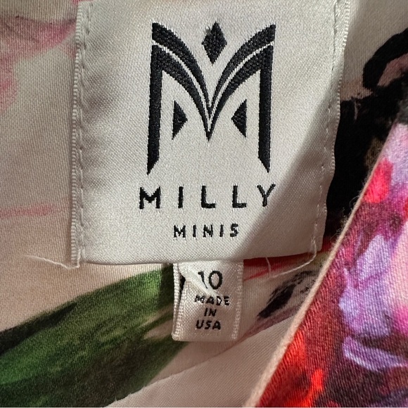 Milly Minis size 10 floral dress, a-line, full skirt, cotton, Christmas, party - Picture 3 of 10